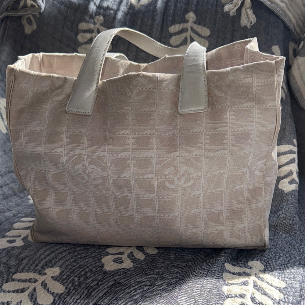 Elegant Cream Chanel Tote Bag